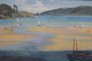 South Sands Beach, Salcombe, 2016 von Jennifer Wright