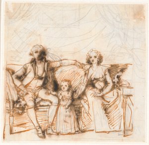 Kompositionsentwurf für das Ankersche Familienbild von Jens Juel