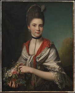Porträt von Anna Elisabeth Battier, geb. Storp von Jens Juel
