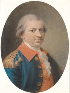Porträt von Fabrikmeister und Kommandeurkapitän Henrik Gerner. Oval, Dreiviertelprofil nach rechts