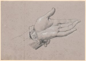 Studie einer linken Hand, verwendet im Ganzkörperporträt von Friedrich dem Sechsten als Kronprinz von 1786 in Amalienborg von Jens Juel