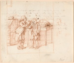Entwurf zur Illustration von P.A. Heibergs Schauspiel "De Vonner og de Vanner" von Jens Juel