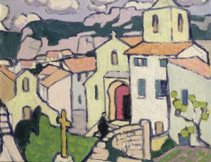 Les Baux, der Priester betritt seine Kirche, ca. 1911