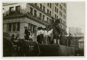 Historischer Paradewagen Nr. 31, Zerstörung der Statue von George III