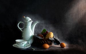 Rustikales Frühstück Stillleben