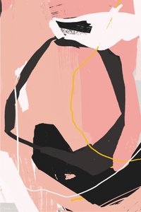 Moderne Blush abstrakte Formen