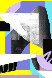 Lebendige geometrische Collage
