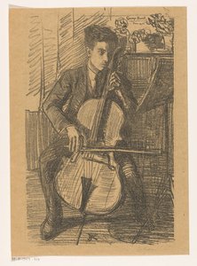 George Bacot spielt Cello von Jo Koster (signed by artist)