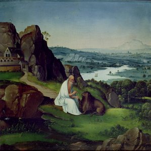 St. Hieronymus in einer Landschaft von Joachim (style of) Patenier or Patinir