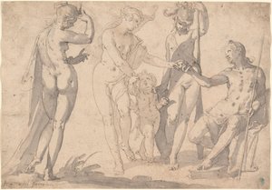 Das Urteil des Paris von Joachim Anthonisz Wtewael