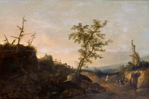 Reisende in einer Landschaft von Joachim Govertsz Camphuysen
