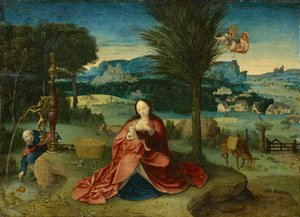 Ruhe auf der Flucht nach Ägypten von Joachim Patenier