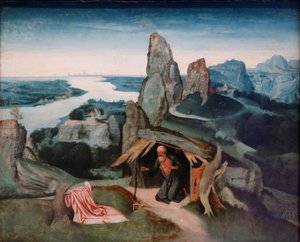 Heiliger Hieronymus in der Wildnis, 1530 von Joachim Patenier