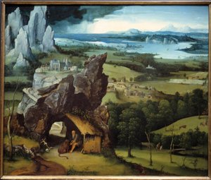 Landschaft mit dem heiligen Hieronymus von Joachim Patinir