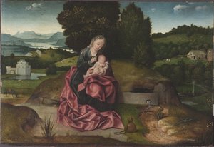 Die Rast auf der Flucht nach Ägypten von Joachim Patinir
