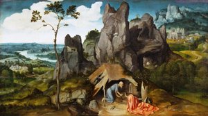 Der heilige Hieronymus in der Wüste von Joachim Patinir