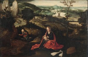 Die Rast auf der Flucht nach Ägypten von Joachim Patinir