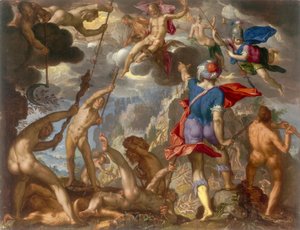Die Schlacht zwischen den Göttern und den Giganten von Joachim Wtewael or Utewael