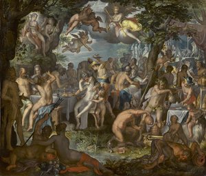 Die Hochzeit von Peleus und Thetis, 1612 von Joachim Wtewael or Utewael