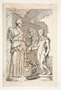 Minerva und Paris, aus Sculpturae Veteris Admirata von Joachim von Sandrart