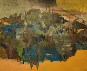 Fließende abstrakte Landschaft