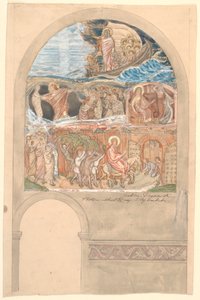 Nicht verwendeter früher Entwurf für die Nordwand des westlichen Querschiffs der Viborg Domkirke