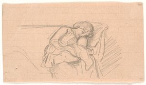 Frau mit Kind auf dem Schoß, sitzend auf dem Sofa von Joakim Frederik Skovgaard