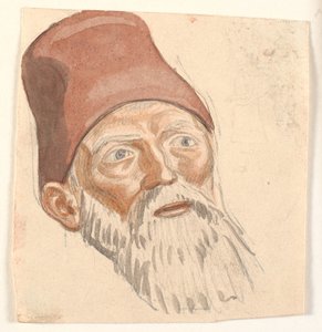 Studie eines bärtigen alten Mannes