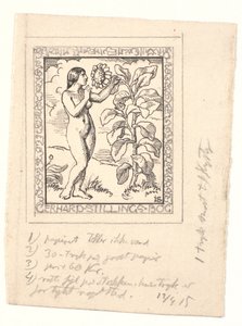 Entwurf für Exlibris für Gerhard Stilling