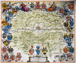 Frankfurt und sein Gebiet, aus Atlas Maior, Atlas in 11 Bänden, von Joan Blaeu (1596-1673), Band III, Kupferstich, 57,5x39 cm, Amsterdam von Joan Blaeu