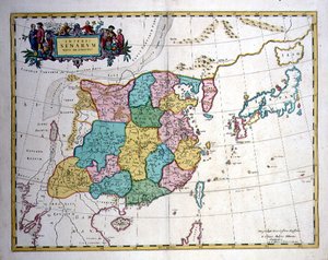 Japan, China und Korea als Halbinsel, ca. 1700