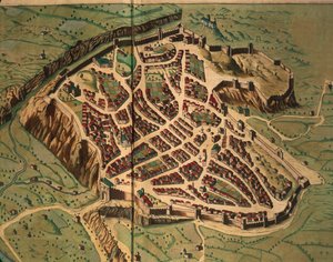 Karte von Acquapendente aus Theatrum civitatum et admirandorum Italiae von Joan Blaeu, Stich