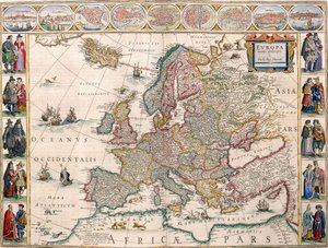 Karte von Europa aus dem Blaeu-Atlas