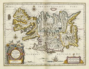 Karte von Island, aus "Atlas Maior Sive Cosmographia Blaviana", 1662 von Joan Blaeu
