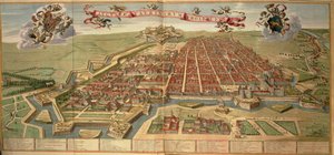 Karte von Turin, Stich aus Theatrum Sabaudiae von Joan Blaeu, gedruckt in Italien von Joan Blaeu
