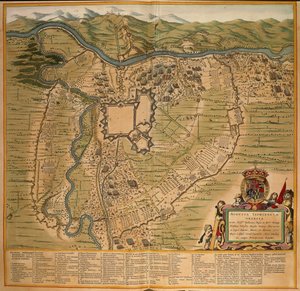 Die Belagerung von Turin im Jahr 1639, Farbstich aus Theatrum Sabaudiae von Joan Blaeu, gedruckt in Italien von Joan Blaeu