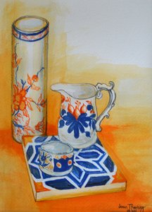 Chinesische Schale und Fliese von Joan Thewsey