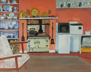 Küchenhaus, Rotes Cottage Studios, Suffolk mit Rayburn von Joan Thewsey