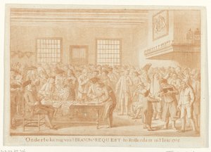 Unterzeichnung des Brandwein-Antrags in Rotterdam, 1785