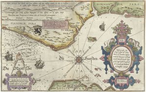 Karte der Küsten von Flandern, Normandie und England von Joannes van Doetechum (I)