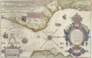 Karte der Küste von Flandern, Normandie und England