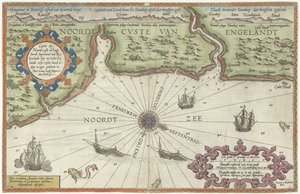 Karte der Nordküste Englands in der Nähe von Newcastle upon Tyne