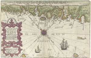 Karte eines Teils der Küste von Norwegen und Schweden