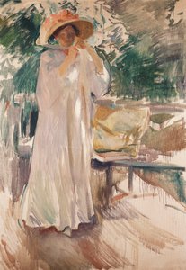 Clotilde in ihrem Garten, 1910 von Joaquín Sorolla