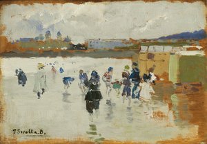 Strand von La Concha, San Sebastián, 1906 von Joaquín Sorolla