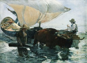 Die Rückkehr vom Fischen von Joaquín Sorolla