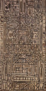 Universelle symmetrische Komposition in Schwarz und Weiß von Joaquin Torres Garcia