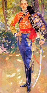 Porträt von König Alfons XIII. in einer Husarenuniform, 1907 von Joaquín Sorolla