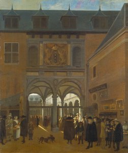 Die Börse in Amsterdam, ca. 1675-80 von Job Berckheyde