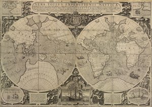 Drakes Weltreise von 1577-80, Vera Totius Expeditionis Nautica von Jodocus Hondius